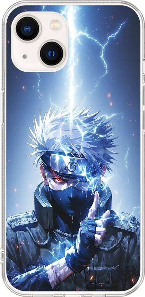 İphone 14 Uyumlu Şeffaf Kılıf Naruto Kakashi Tasarımlı