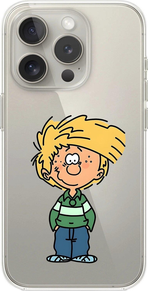 İphone 14 Pro Uyumlu Şeffaf Kılıf Cartoon Cedric 2 Tasarımlı