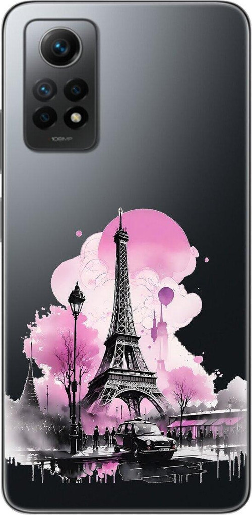 Xiaomi Redmi Note 12 Pro Uyumlu Şeffaf Kılıf Paris 1 Tasarımlı