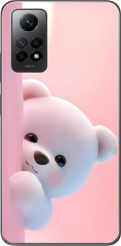 Xiaomi Redmi Note 12 Pro Uyumlu Şeffaf Kılıf 1 Peluş Ayıcık Tasarımlı