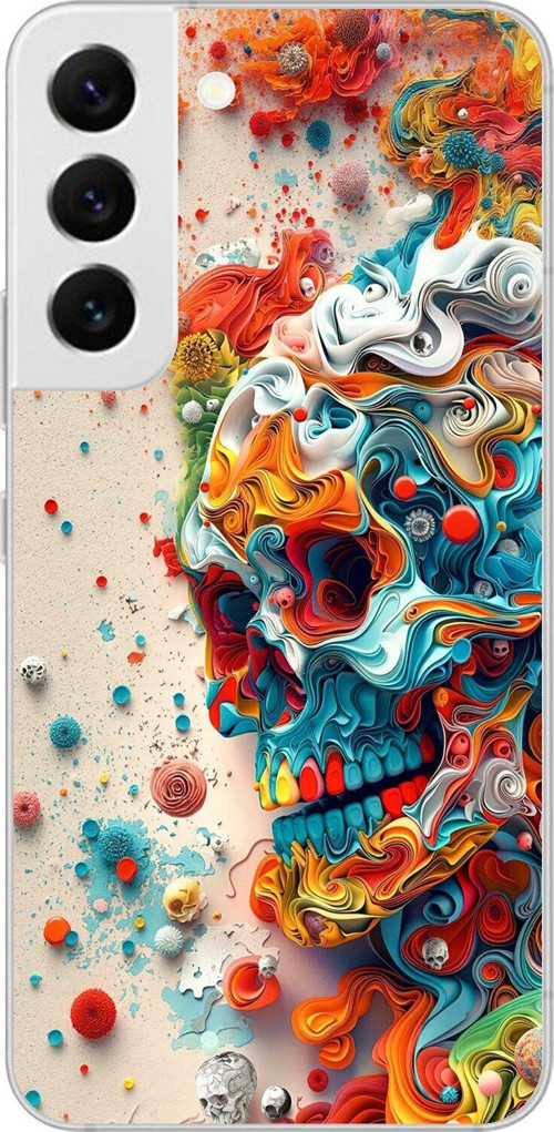 Samsung Galaxy S22 Uyumlu Şeffaf Kılıf Graffiti 5 Tasarımlı