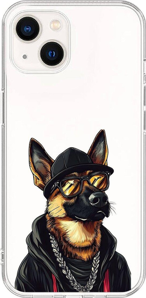 İphone 15 Uyumlu Şeffaf Kılıf Cool Köpek Tasarımlı