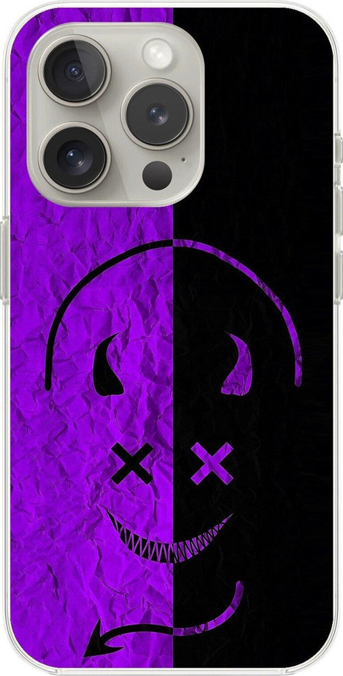 İphone 14 Pro Max Uyumlu Şeffaf Kılıf Devil 3 Tasarımlı