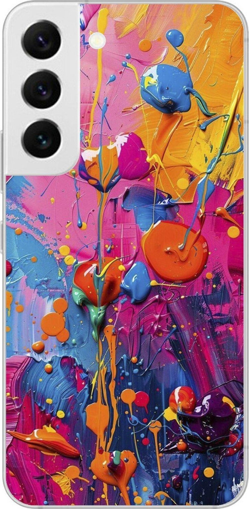Samsung Galaxy S22 Uyumlu Şeffaf Kılıf Graffiti 3 Tasarımlı
