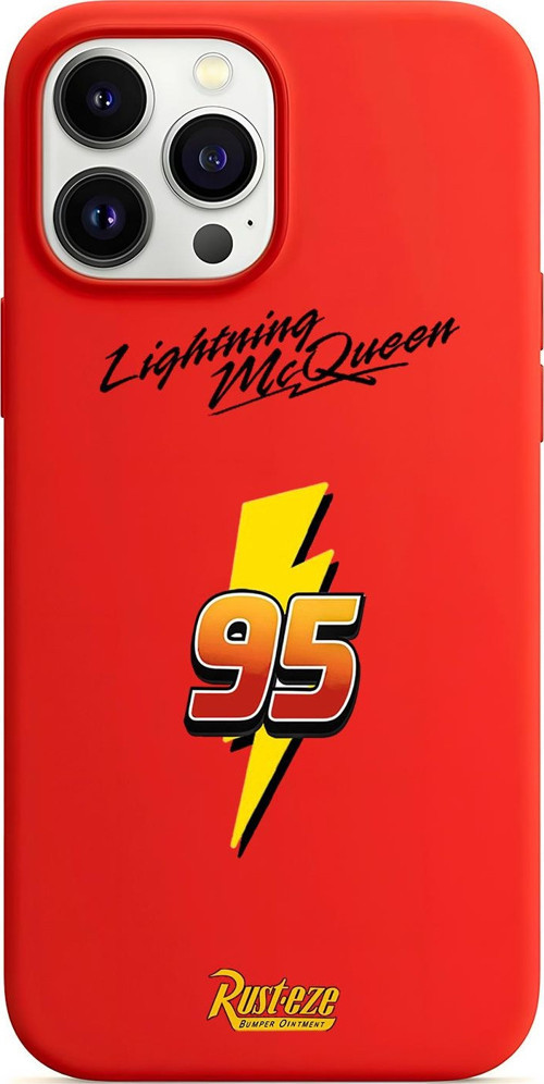 İphone 16 Pro İle Uyumlu Kırmızı Lansman Kılıf Mcqueen Tasarımlı