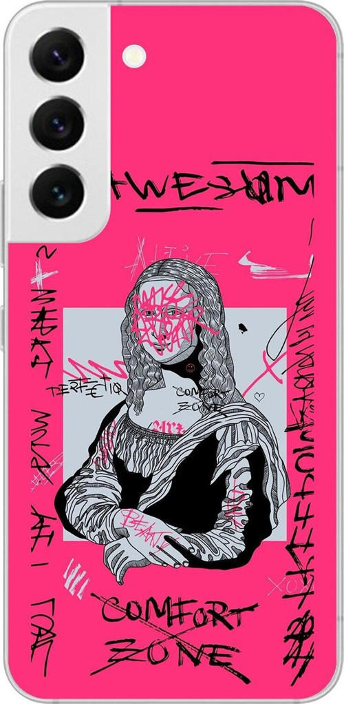 Samsung Galaxy S22 Uyumlu Şeffaf Kılıf Graffiti 1 Tasarımlı