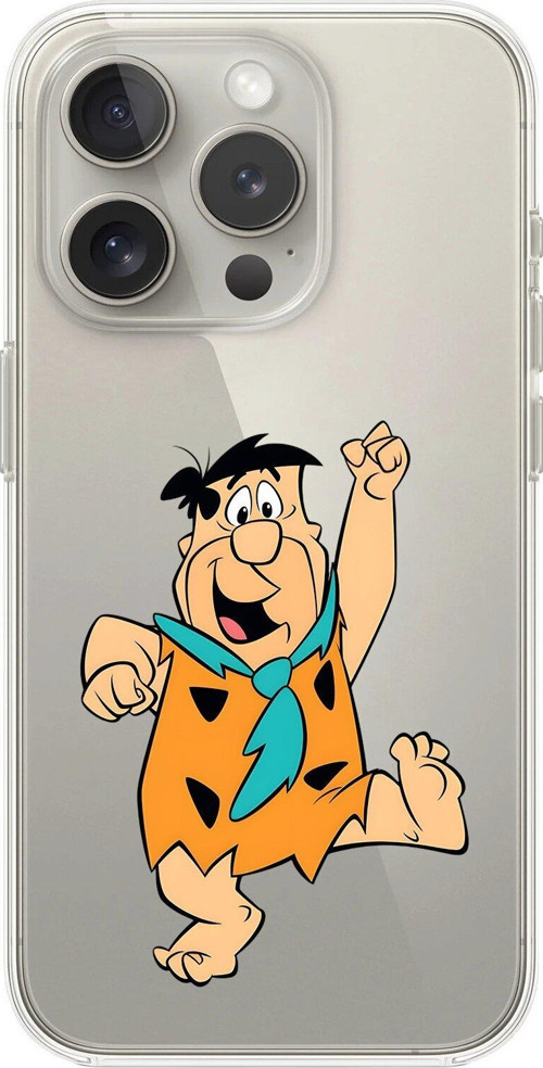 İphone 14 Pro Uyumlu Şeffaf Kılıf Cartoon Çakmaktaş 3 Tasarımlı