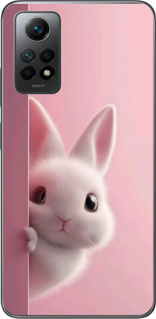 Xiaomi Redmi Note 12 Pro Uyumlu Şeffaf Kılıf 5 Peluş Tavşan Tasarımlı