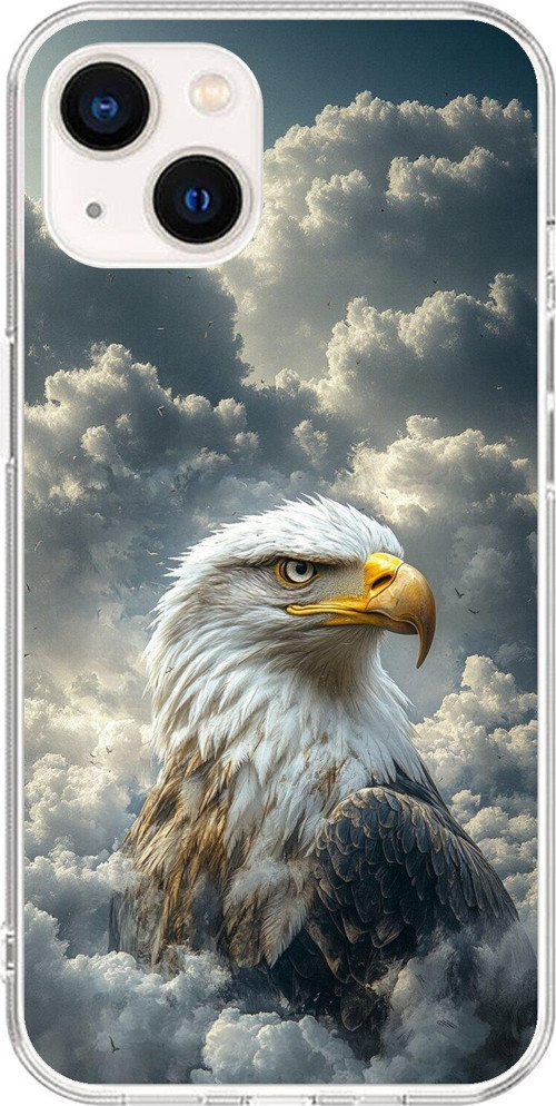 İphone 14 Plus Uyumlu Şeffaf Kılıf Kartal Tasarımlı