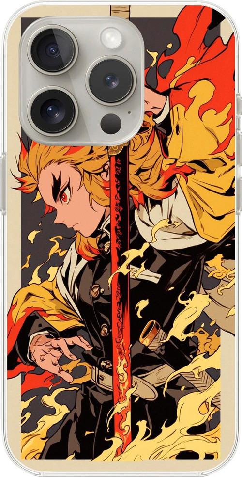 İphone 14 Pro Max Uyumlu Şeffaf Kılıf Demon Slayer Tasarımlı 3