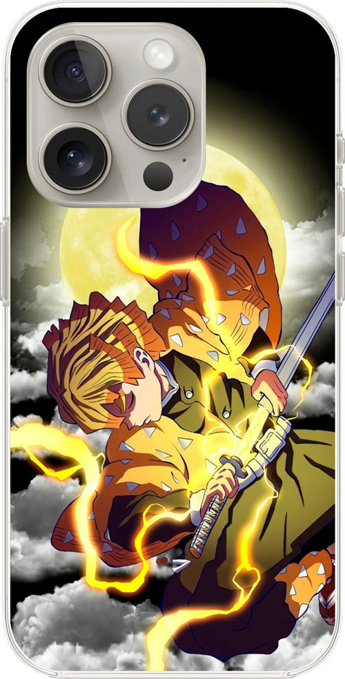 İphone 14 Pro Max Uyumlu Şeffaf Kılıf Demon Slayer Tasarımlı 2