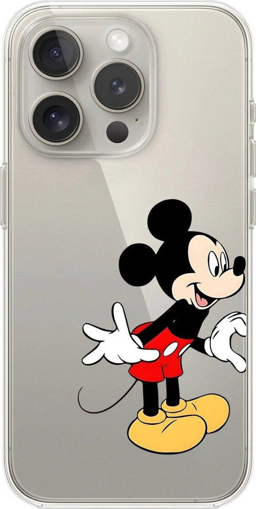 İphone 15 Pro Max Uyumlu Şeffaf Kılıf Couple Mickey 1 Tasarımlı