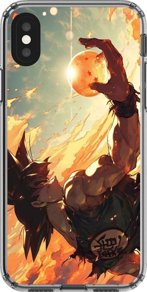 İphone Xs Max Uyumlu Şeffaf Kılıf Dragon Ball-Z Tasarımlı 3