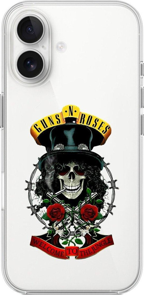 İphone 16 Plus Uyumlu Şeffaf Kılıf Guns N' Roses Tasarımlı