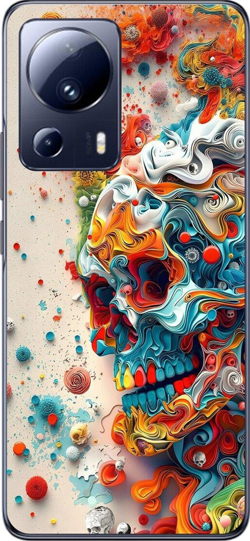 Xiaomi Mi 13 Lite Uyumlu Şeffaf Kılıf Graffiti 5 Tasarımlı