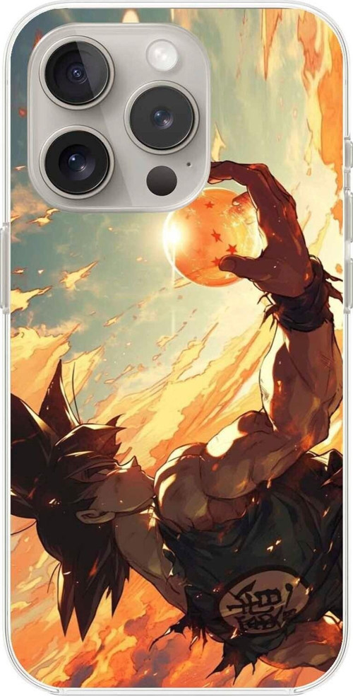 İphone 14 Pro Max Uyumlu Şeffaf Kılıf Dragon Ball-Z Tasarımlı 3