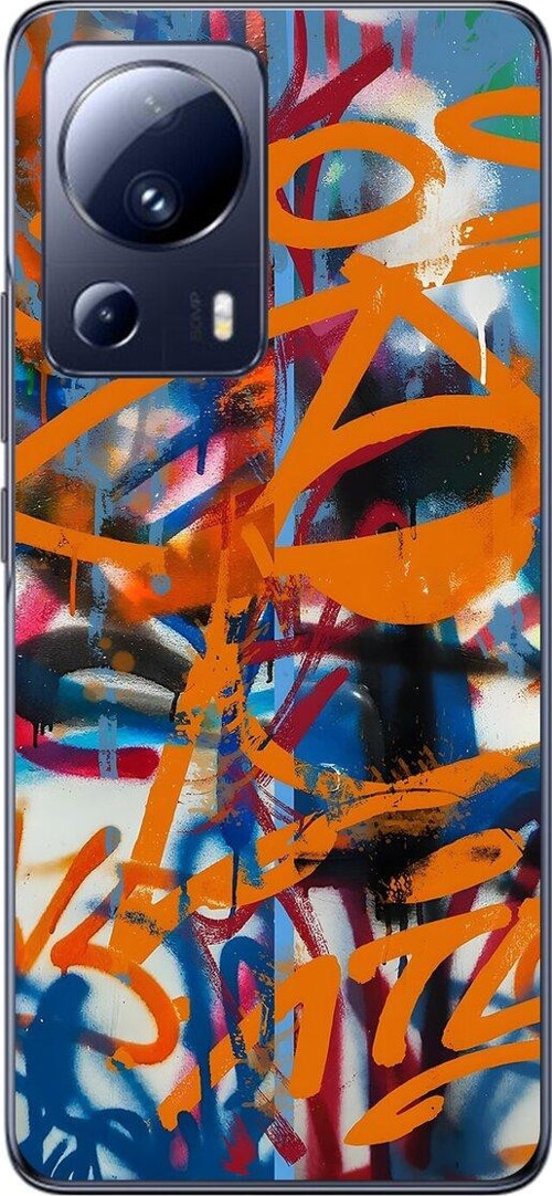 Xiaomi Mi 13 Lite Uyumlu Şeffaf Kılıf Graffiti 2 Tasarımlı