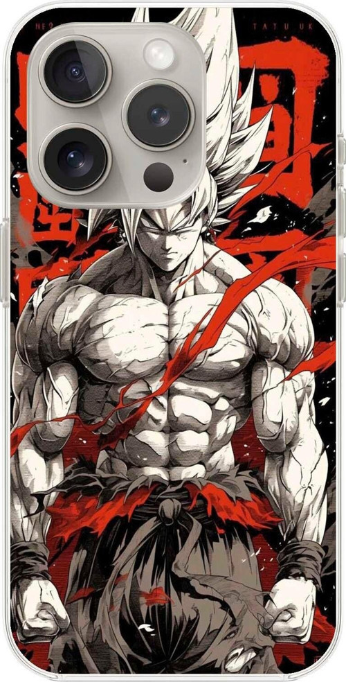 İphone 14 Pro Max Uyumlu Şeffaf Kılıf Dragon Ball-Z Tasarımlı 1