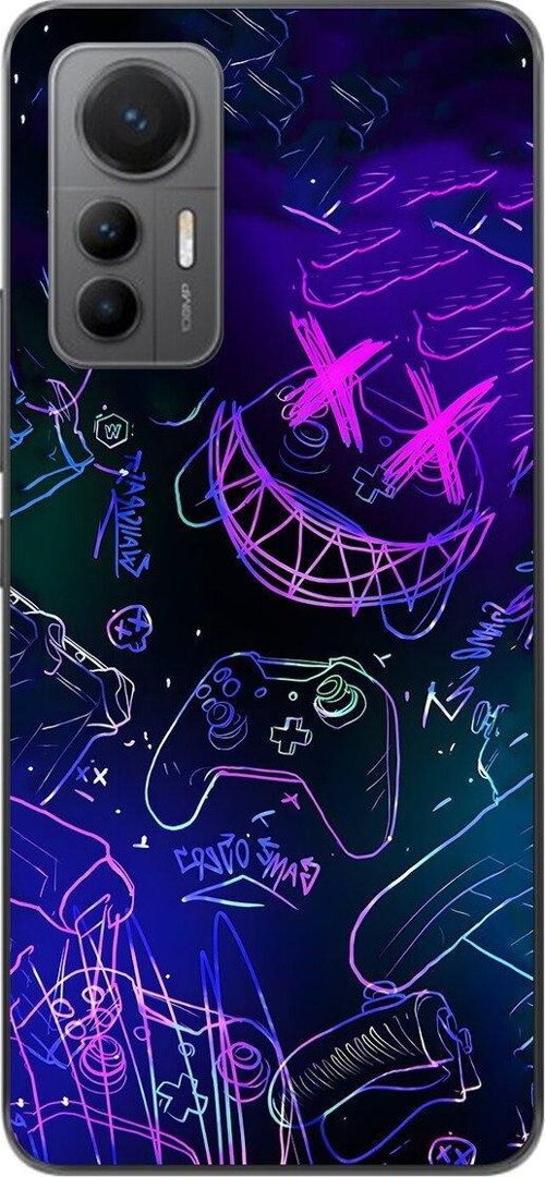 Xiaomi Mi 12 Lite Uyumlu Şeffaf Kılıf Graffiti 4 Tasarımlı