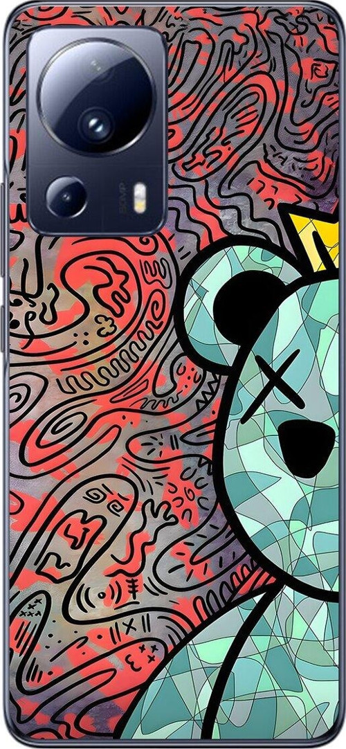 Xiaomi Mi 13 Lite Uyumlu Şeffaf Kılıf Graffiti 12 Tasarımlı