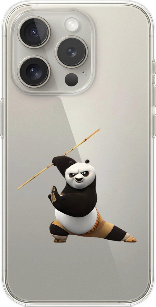 İphone 14 Pro Uyumlu Şeffaf Kılıf Cartoon Kung Fu Po 7 Tasarımlı