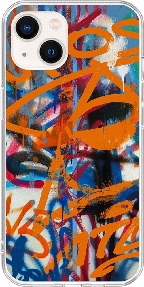 İphone 13 Uyumlu Şeffaf Kılıf Graffiti 2 Tasarımlı