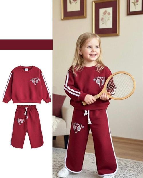 Cg Kids Kabartma Baskılı 3 iplik Alt Üst Takım Süper Kalite Kumaş Paça Detaylı