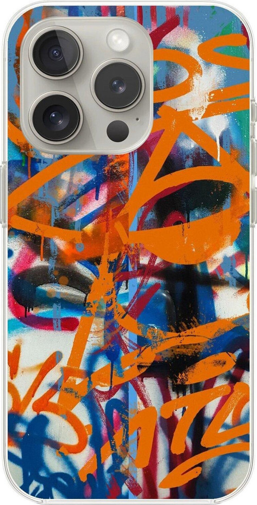 İphone 12 Pro Max Uyumlu Şeffaf Kılıf Graffiti 2 Tasarımlı