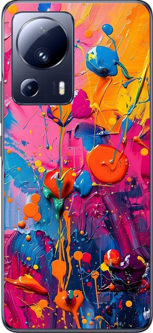 Xiaomi Mi 13 Lite Uyumlu Şeffaf Kılıf Graffiti 3 Tasarımlı