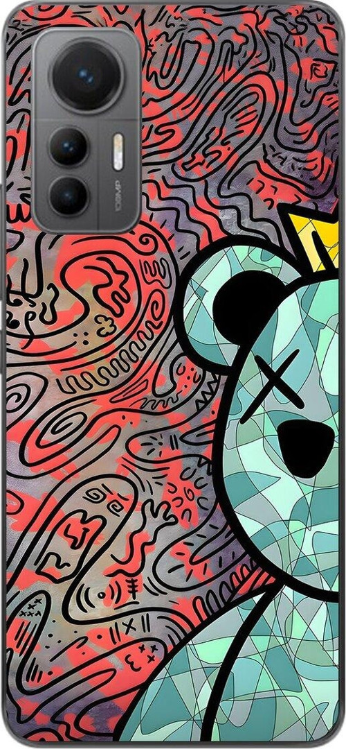Xiaomi Mi 12 Lite Uyumlu Şeffaf Kılıf Graffiti 12 Tasarımlı