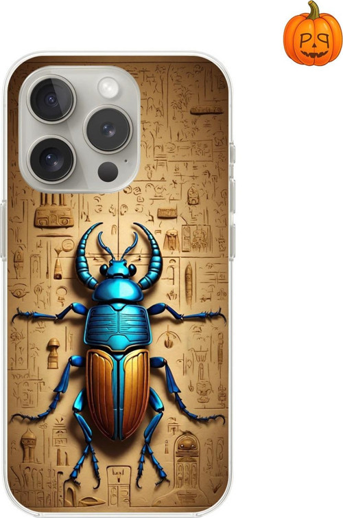 İphone 15 Pro Max Uyumlu Şeffaf Kılıf Antik Mısır 3 Tasarımlı