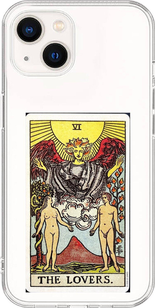 İphone 13 Mini Uyumlu Şeffaf Kılıf The Lovers Tasarımlı