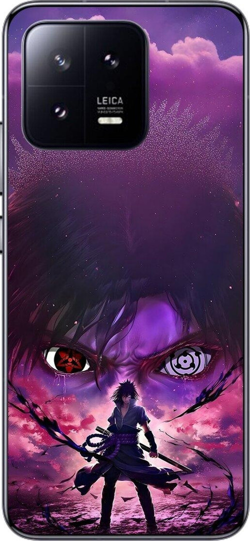 Xiaomi Mi 13 Uyumlu Şeffaf Kılıf Naruto Sasuke Tasarımlı