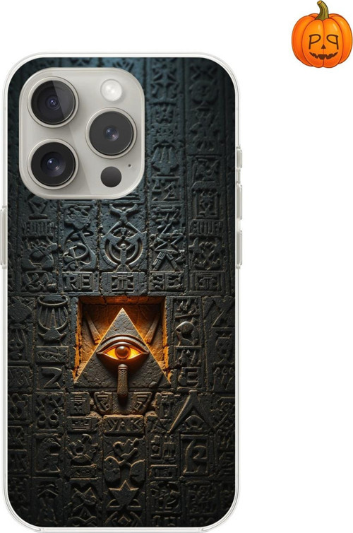 İphone 15 Pro Max Uyumlu Şeffaf Kılıf Antik Mısır 4 Tasarımlı