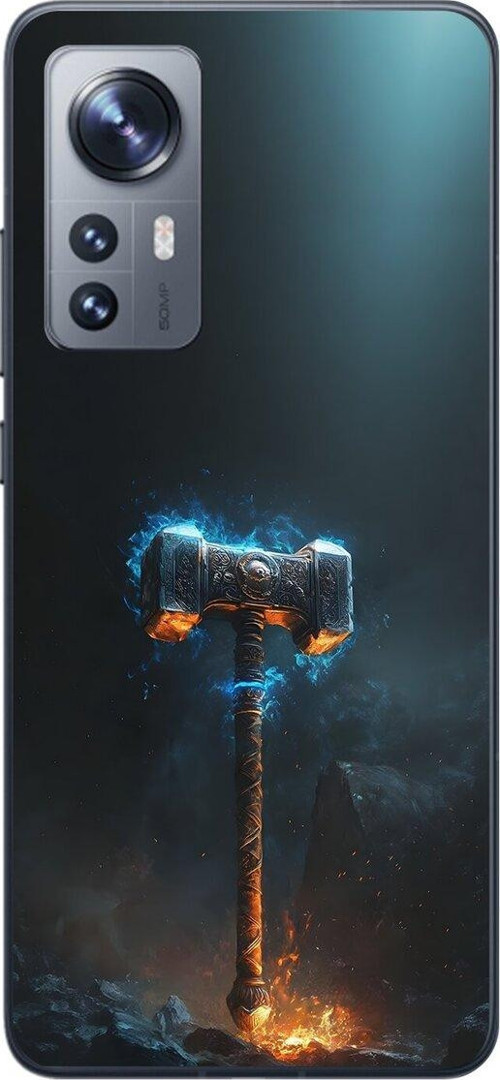 Xiaomi Mi 12 Uyumlu Şeffaf Kılıf Çekiç Tasarımlı