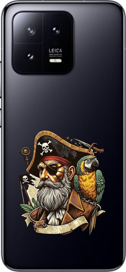 Xiaomi Mi 13 Uyumlu Şeffaf Kılıf Pirate 3 Tasarımlı