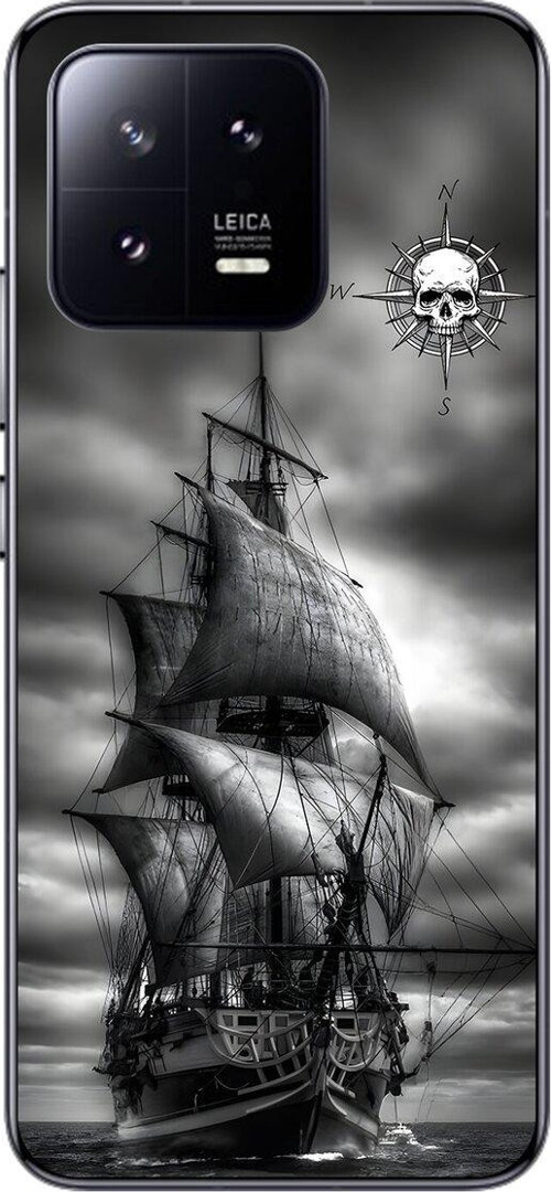 Xiaomi Mi 13 Uyumlu Şeffaf Kılıf Pirate 2 Tasarımlı
