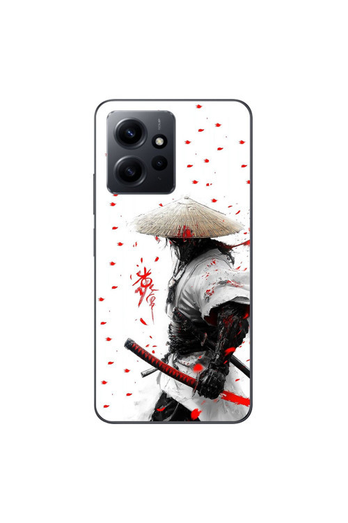 Xiaomi Redmi Note 12 Uyumlu Şeffaf Kılıf Samurai 1 Tasarımlı