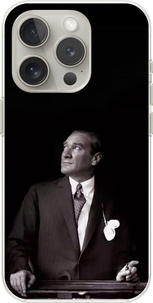 İphone 11 Pro Max Uyumlu Şeffaf Kılıf Atatürk 3 Tasarımlı
