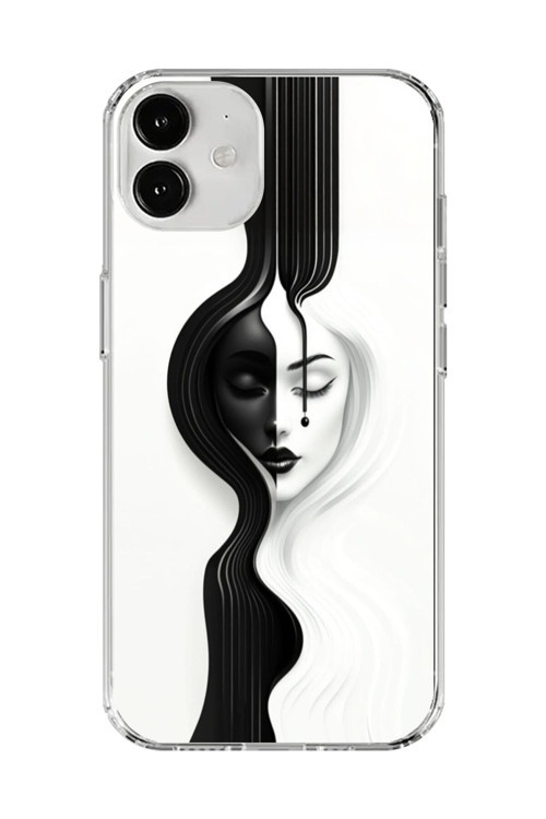 İphone 12 Uyumlu Şeffaf Kılıf Estetik Yüz 3 Tasarımlı