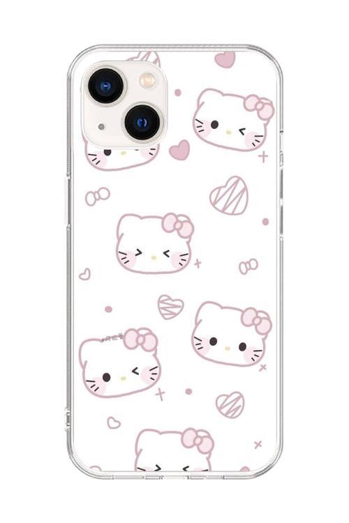 İphone 15 Uyumlu Şeffaf Kılıf Hello Kitty Tasarımlı