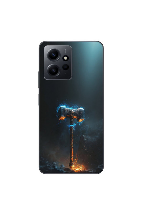 Xiaomi Redmi Note 12 Uyumlu Şeffaf Kılıf Çekiç Tasarımlı