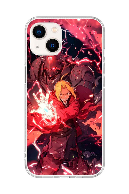 İphone 13 Mini Uyumlu Şeffaf Kılıf Fullmetal Alchemist Tasarımlı 1