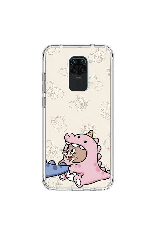 Xiaomi Redmi Note 9 Uyumlu Şeffaf Kılıf Couple Jerry 2 Tasarımlı