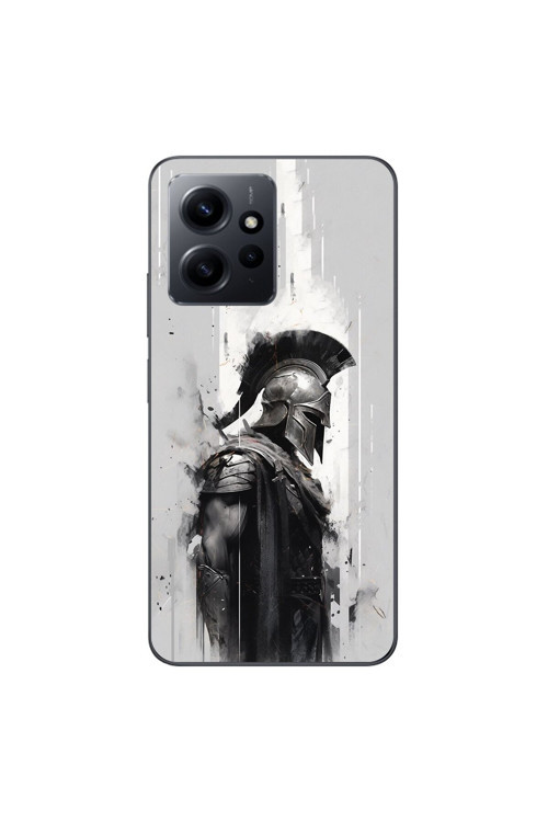 Xiaomi Redmi Note 12 Uyumlu Şeffaf Kılıf Spartan 2 Tasarımlı