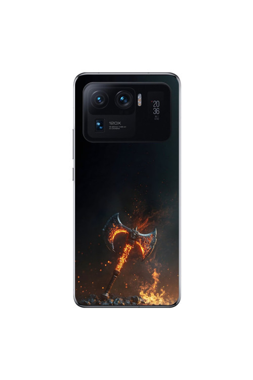 Xiaomi Mi 11 Pro Uyumlu Şeffaf Kılıf Balta Tasarımlı