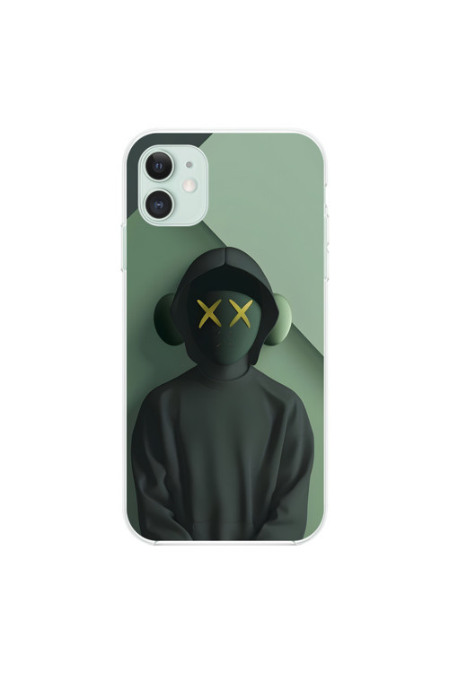 İphone 11 Uyumlu Şeffaf Kılıf No Face 1 Tasarımlı