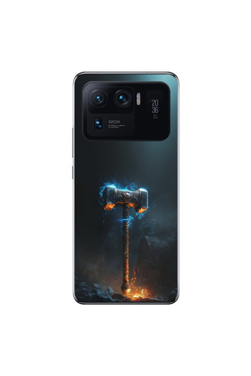 Xiaomi Mi 11 Pro Uyumlu Şeffaf Kılıf Çekiç Tasarımlı