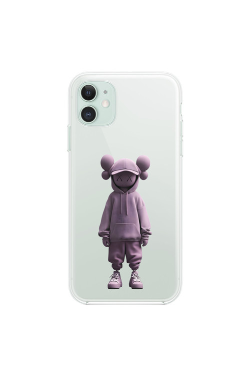 İphone 11 Uyumlu Şeffaf Kılıf No Face 4 Tasarımlı