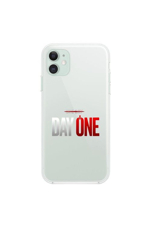 İphone 11 Uyumlu Şeffaf Kılıf One Day/Day One Tasarımlı